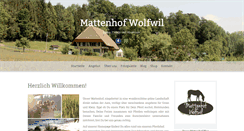 Desktop Screenshot of mattenhof-wolfwil.ch